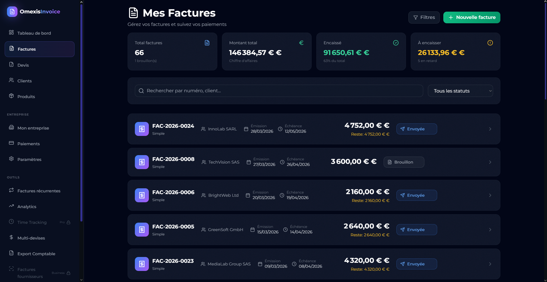 Omexis Invoice gallery image