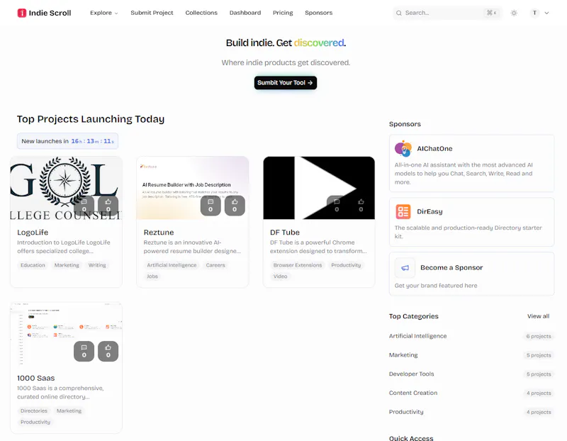Indie Scroll screenshot 1