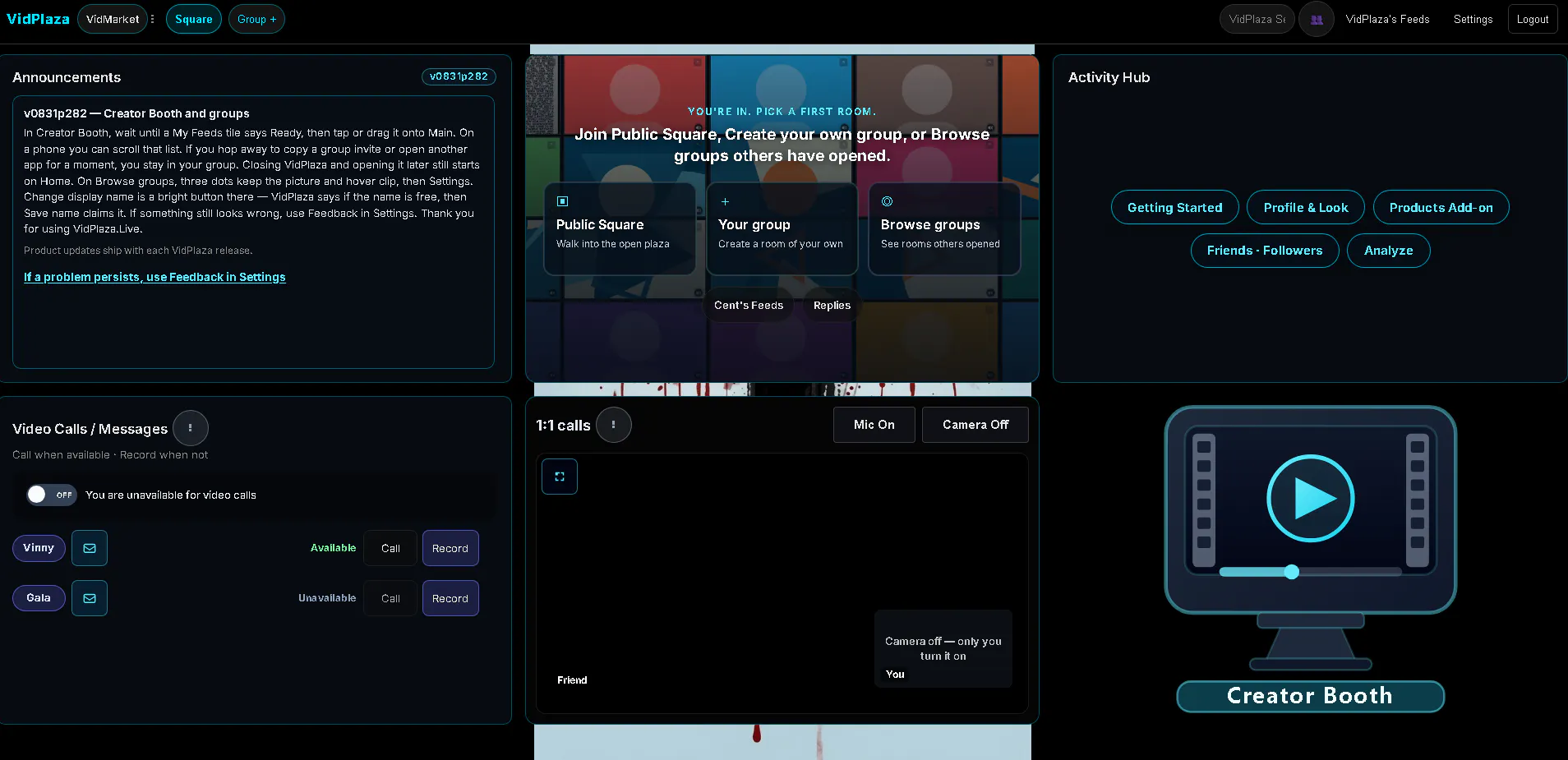 VidPlaza— live video groups  gallery image