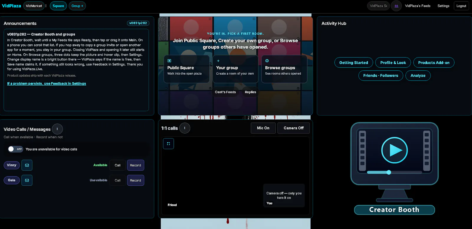 VidPlaza— live video groups  screenshot 2