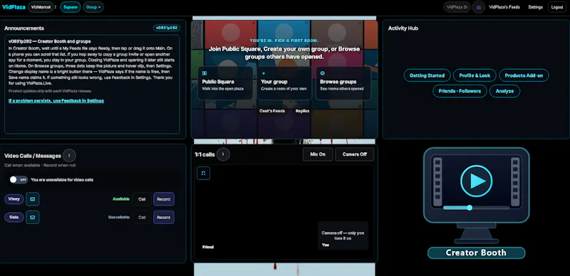 VidPlaza— live video groups  screenshot 2