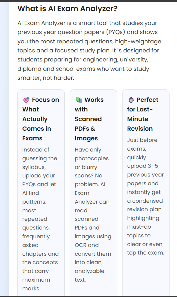 AI Exam Analyzer gallery image