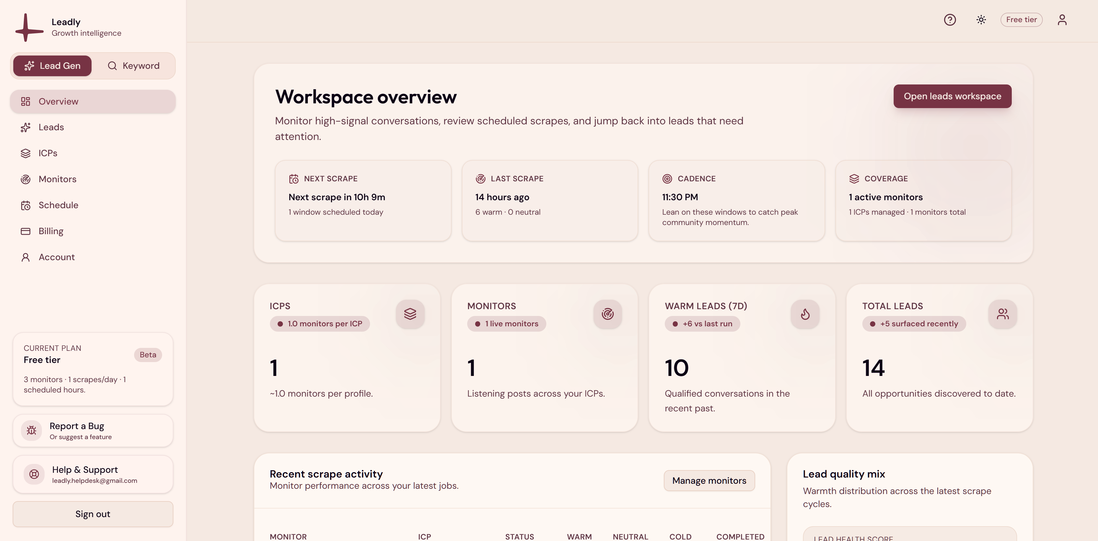 Leadly - Screenshot 3 showing product features and functionality