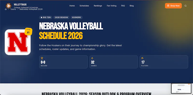 College Volleyball Schedule screenshot 2