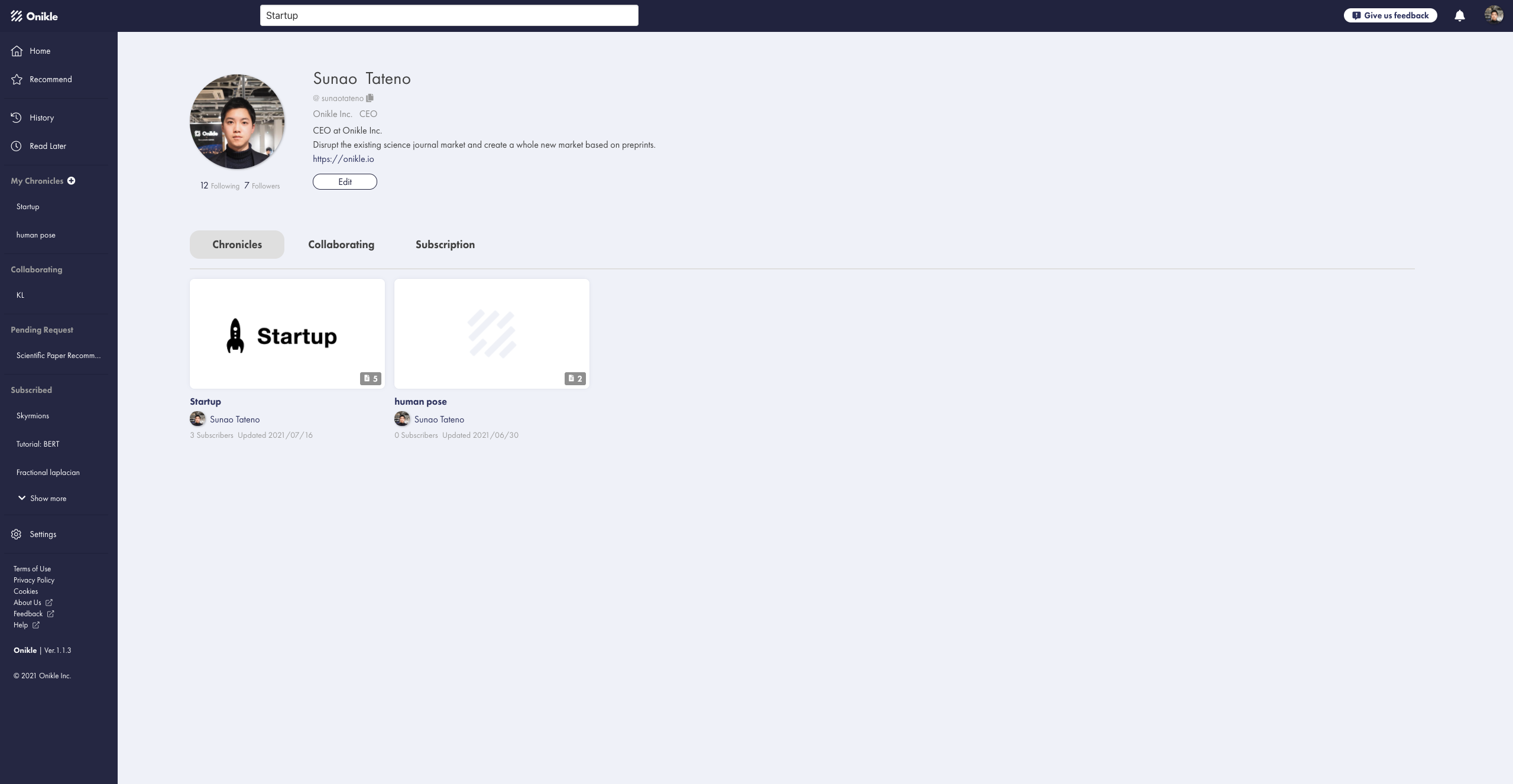 Onikle, the preprint search platform gallery image