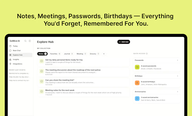 GoMind AI Web screenshot 2