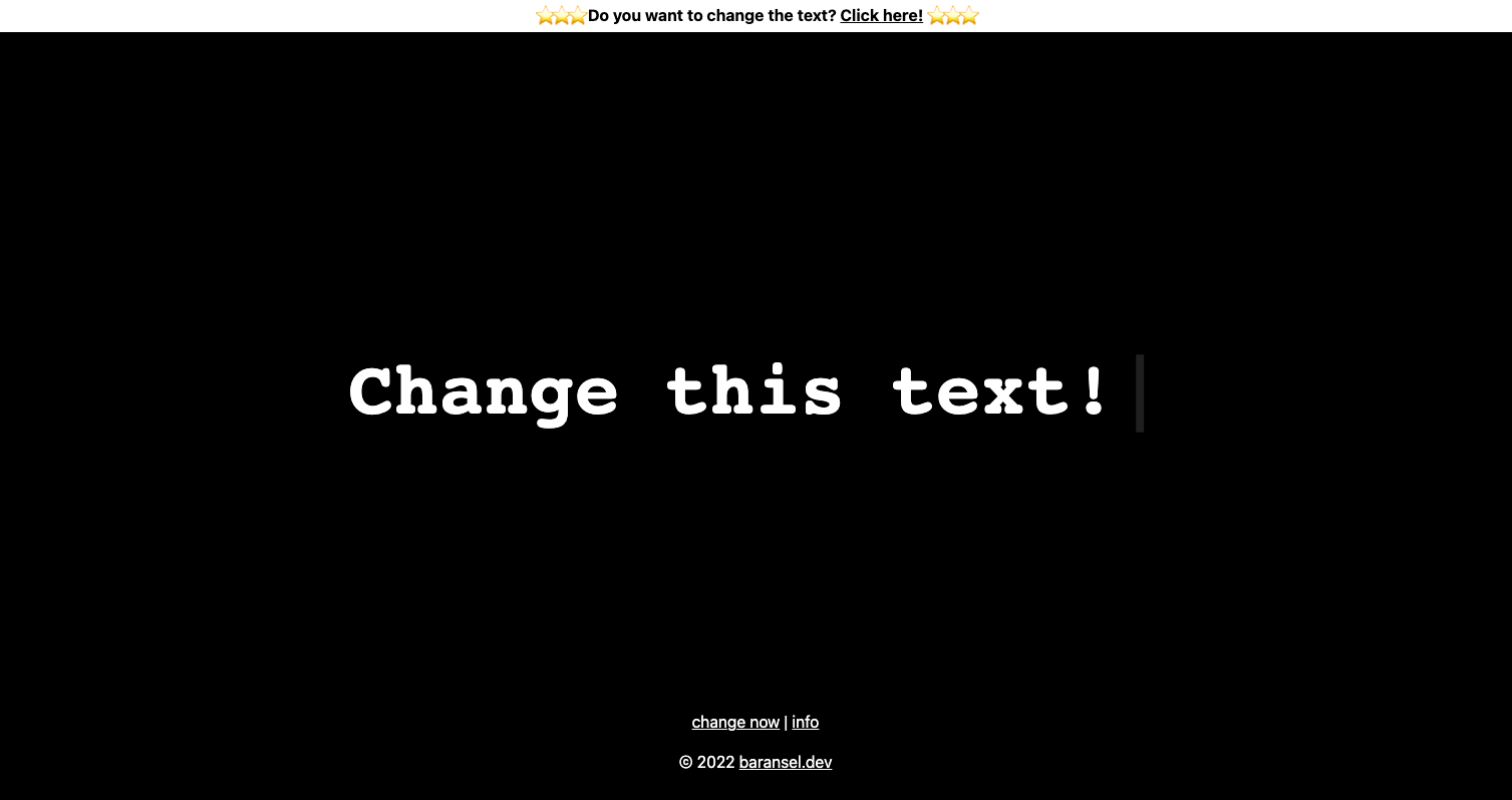 Change this page · Decide the new text gallery image