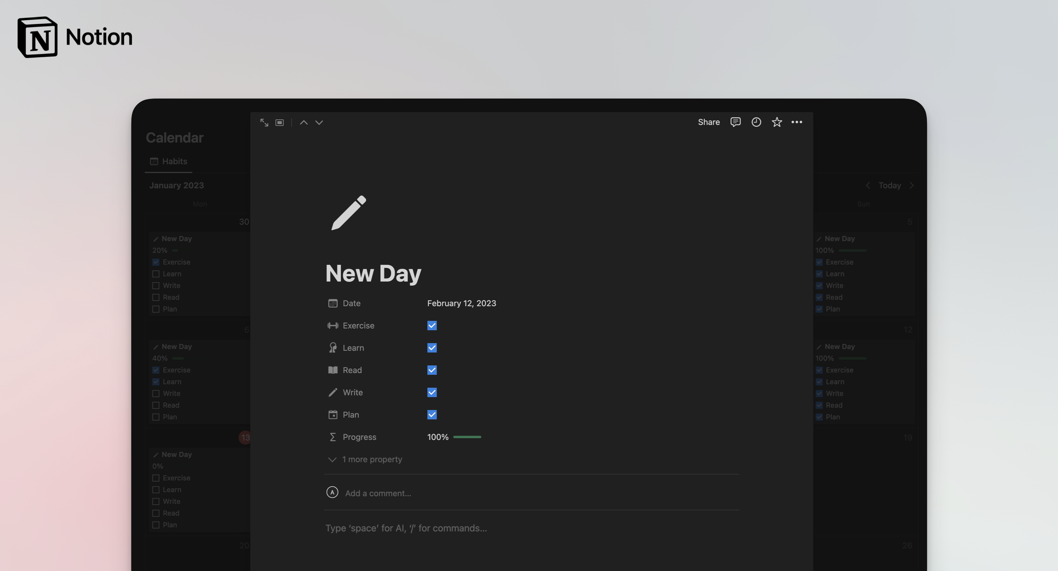 Notion Habit Tracker gallery image