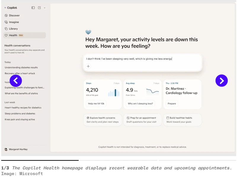 Microsoft Copilot Health screenshot 7