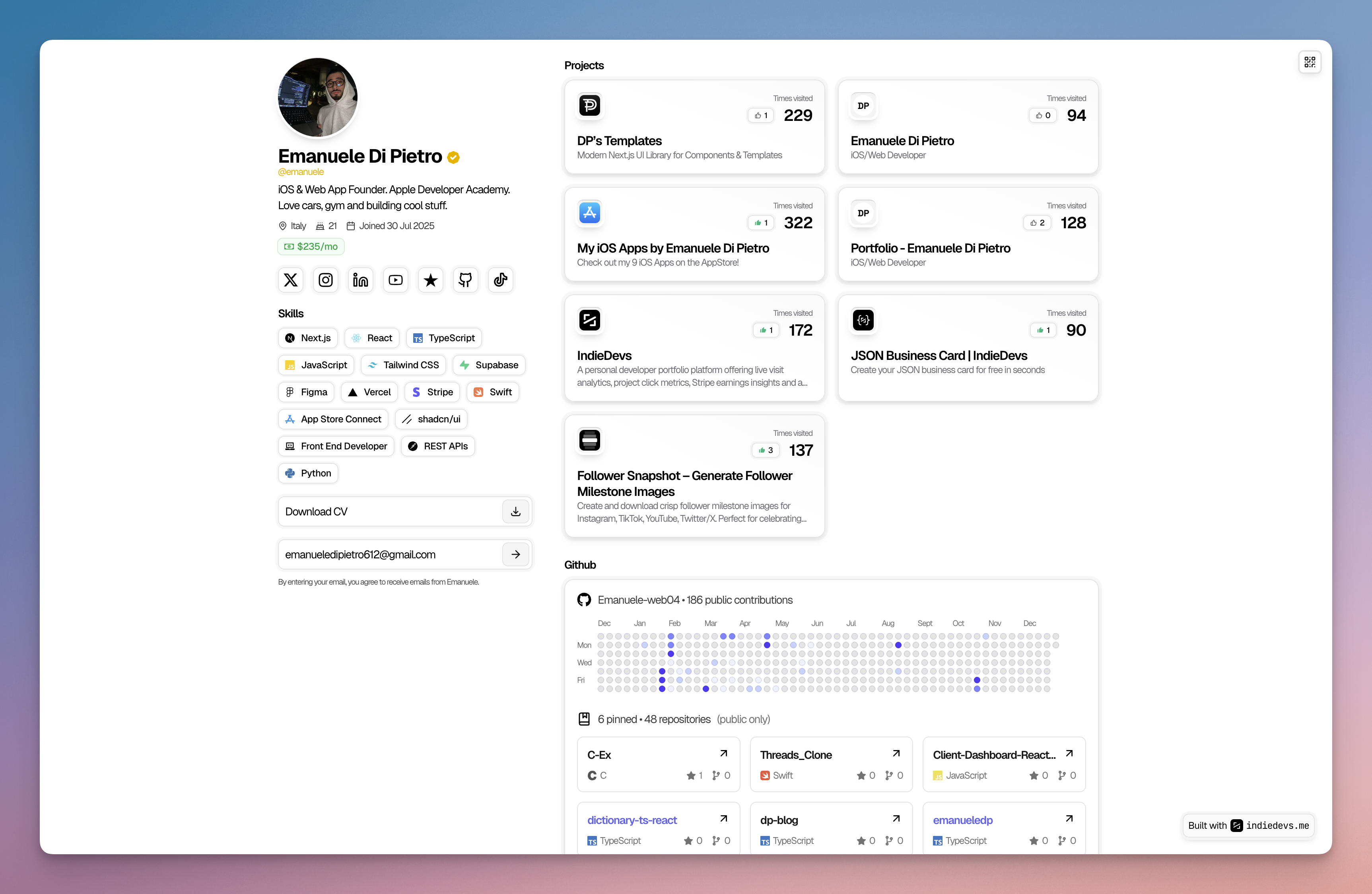 IndieDevs - Screenshot 4 showing product features and functionality