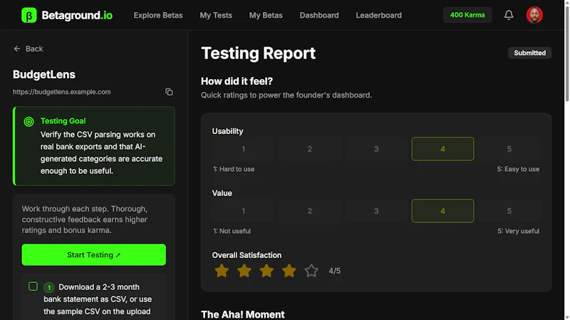 Betaground screenshot 3