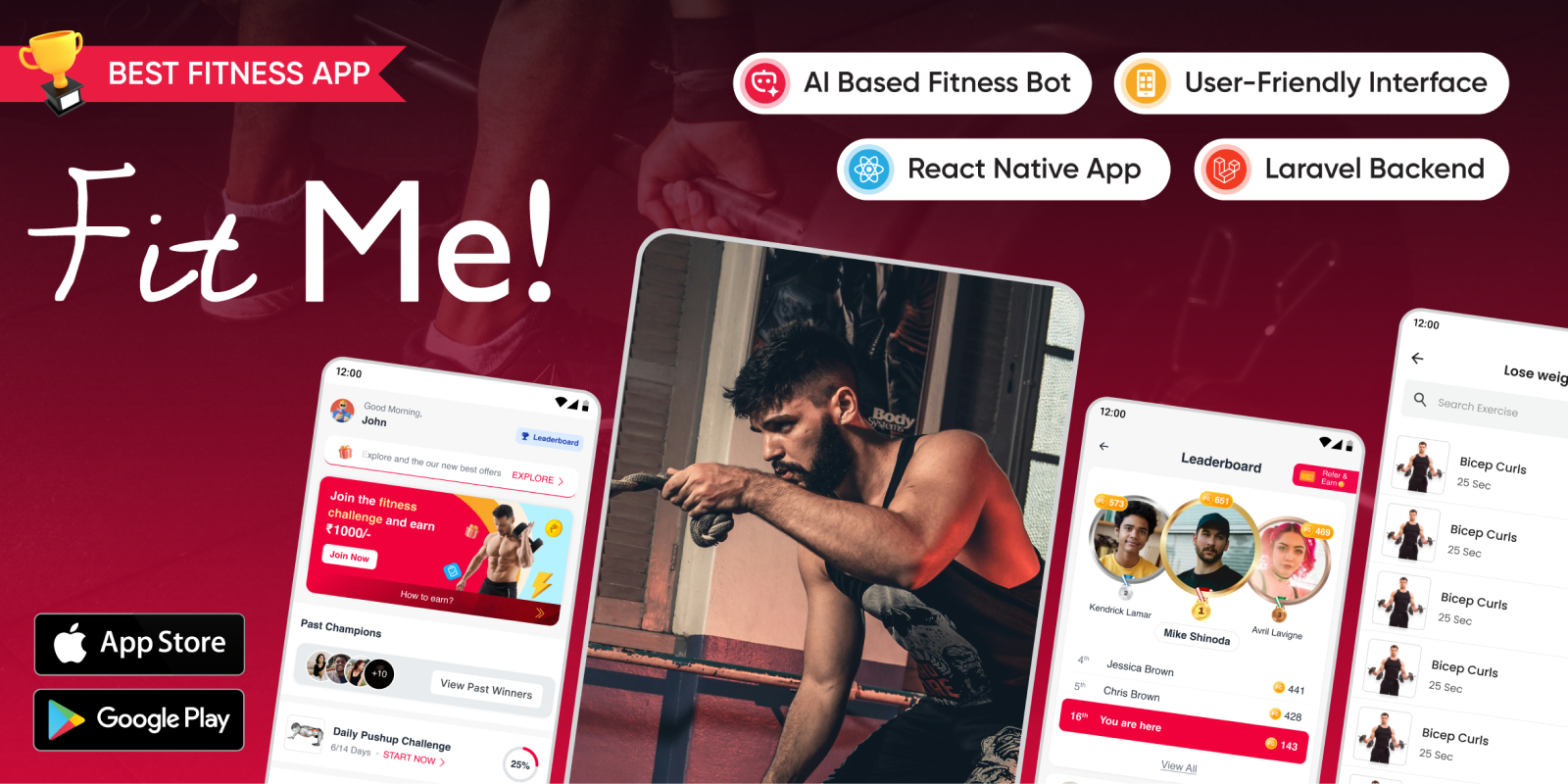 Fitness App : React Native Gym App media 2