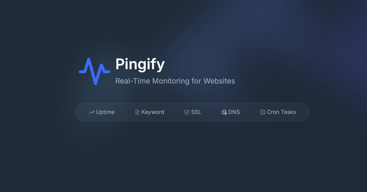 Pingificeren - Realtime monitoring voor websites media 3