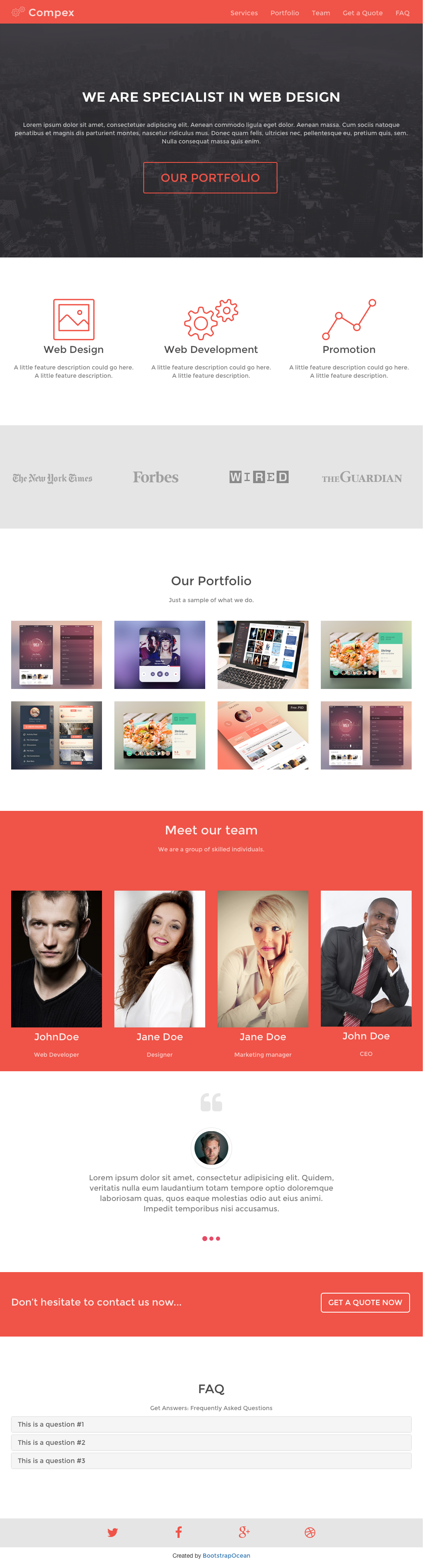 Bootstrap Ocean gallery image