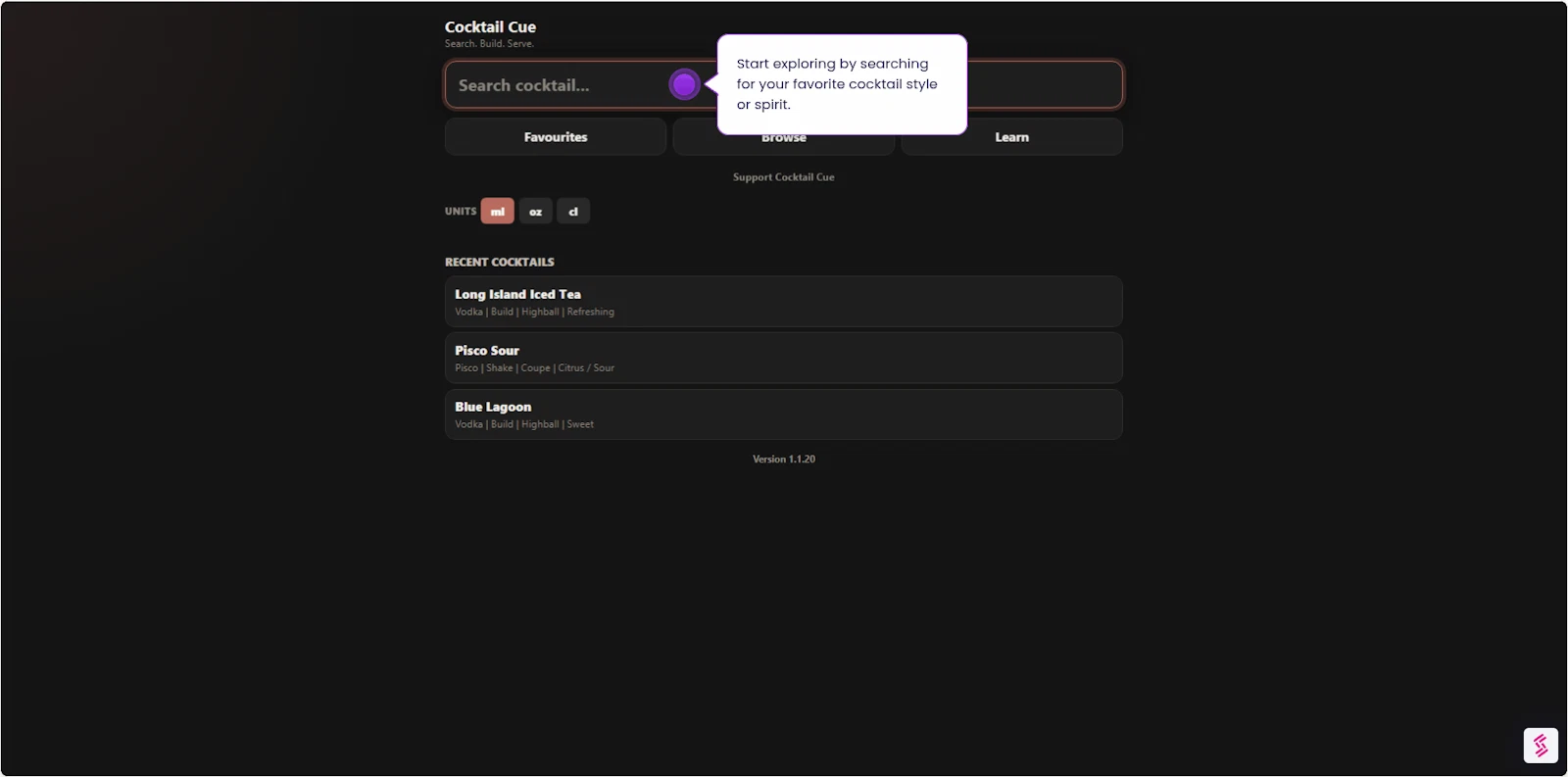 Cocktail Cue screenshot 1