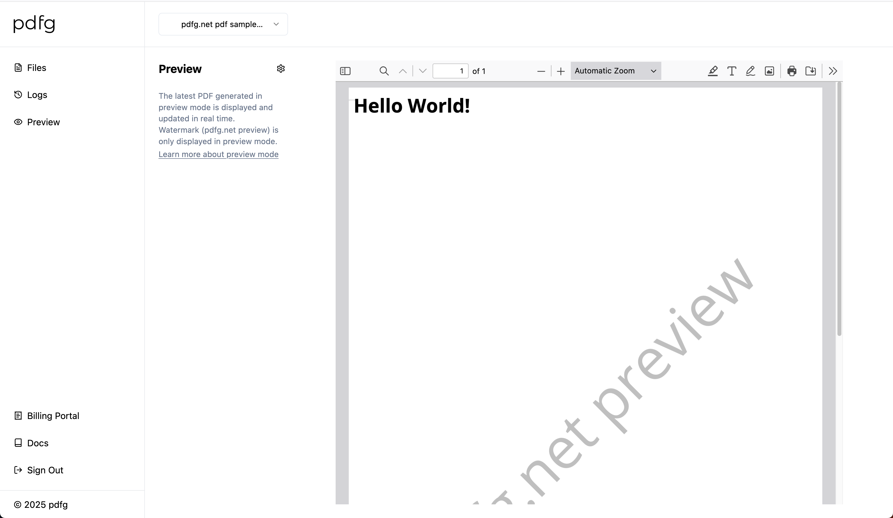 Media pdf - Perkhidmatan API Menukar HTML ke PDF 2
