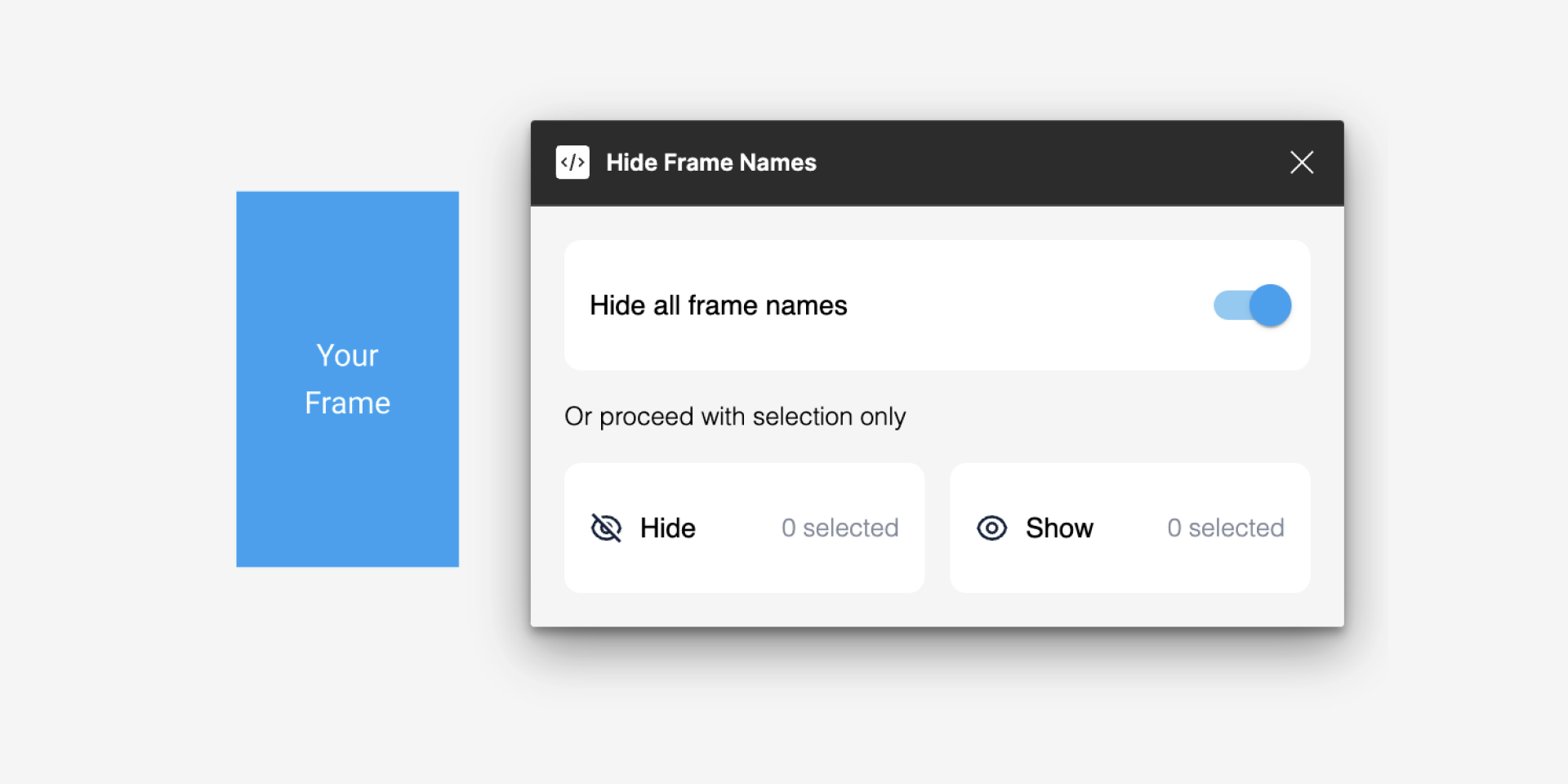 Hide Frame Names Figma Plugin media 1