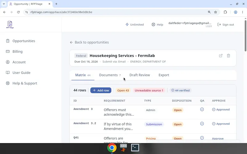 RFPTriage screenshot 6
