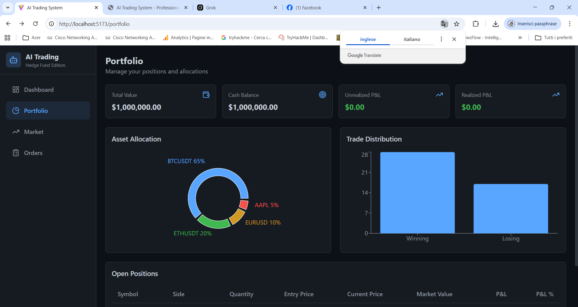 Ai trading system - Main product screenshot demonstrating key features and user interface