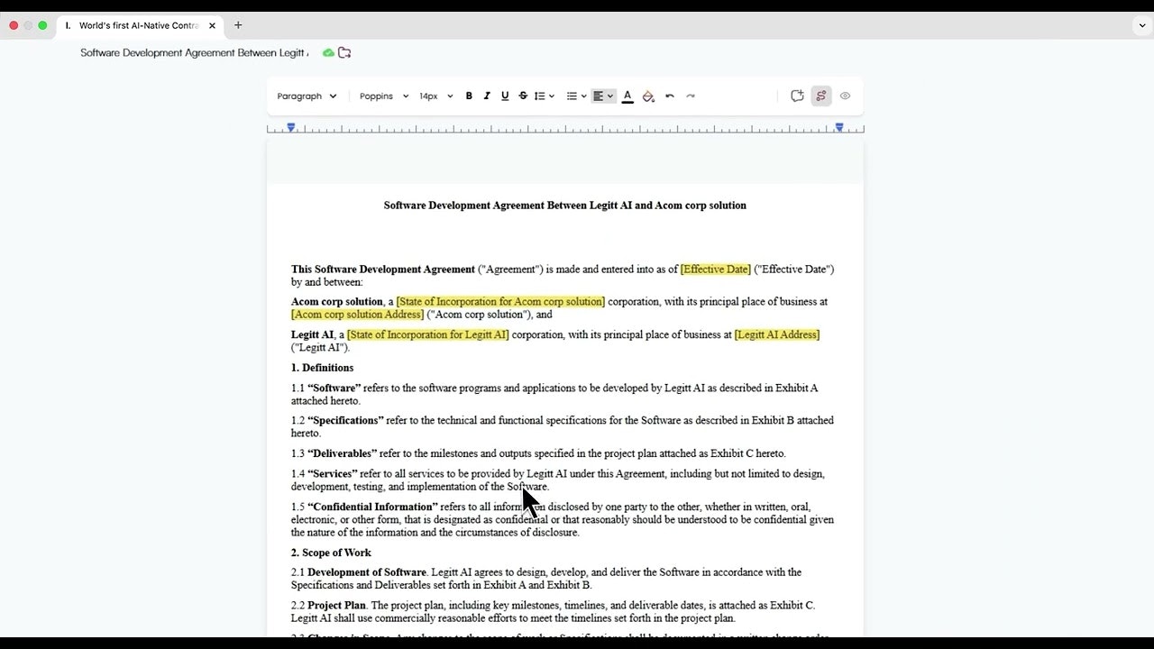 Legitt AI Contract Generator gallery image