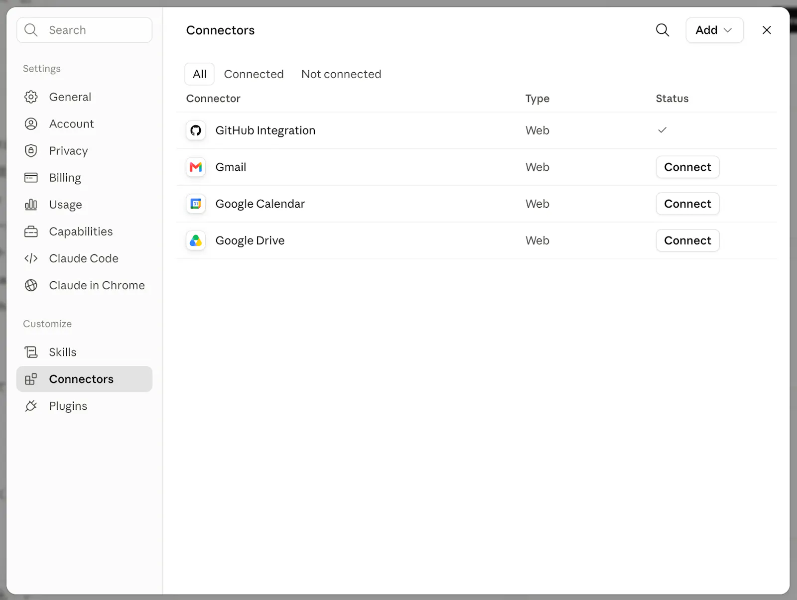 Glasp MCP Connector screenshot 2
