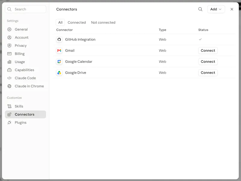 Glasp MCP Connector screenshot 2
