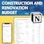 Notion Home Reno Construction Budget
