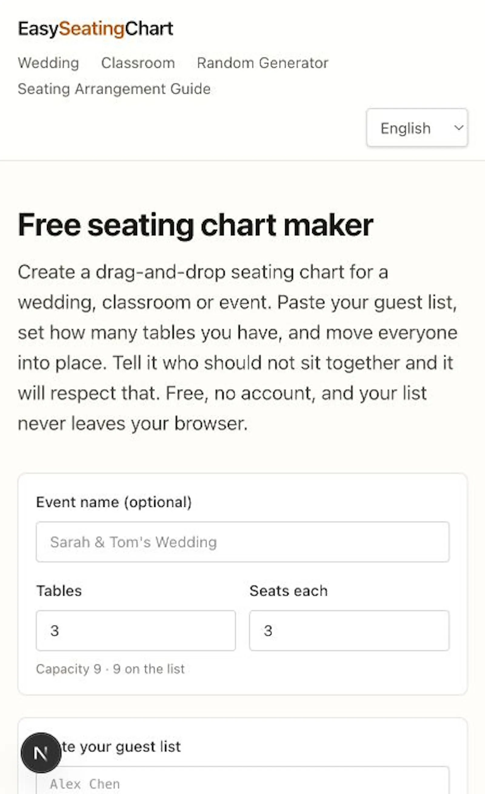 EasySeatingChart screenshot 1