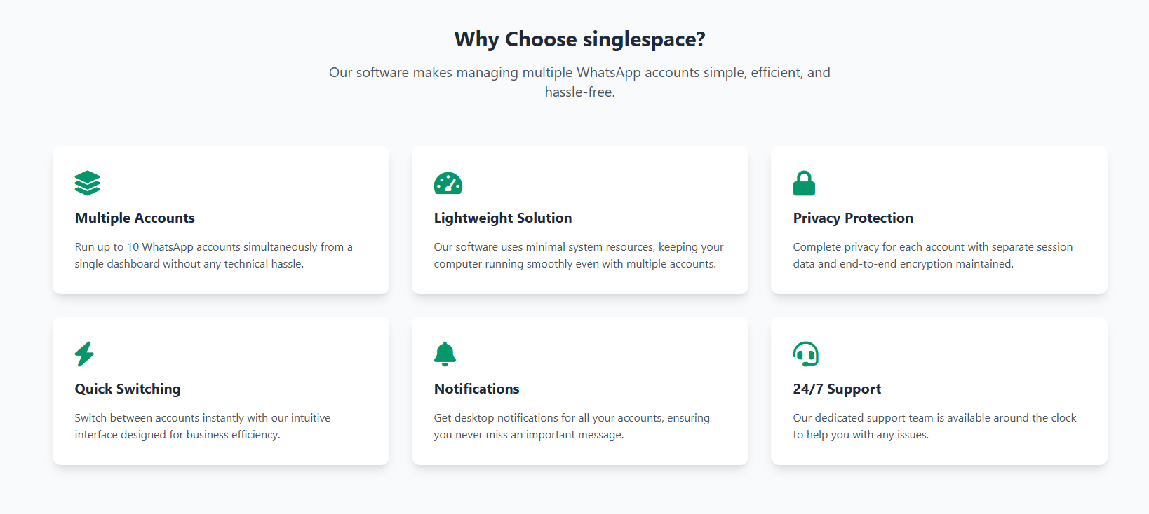 SingleSpace - Multiple whatsapp accounts on one computer media 2