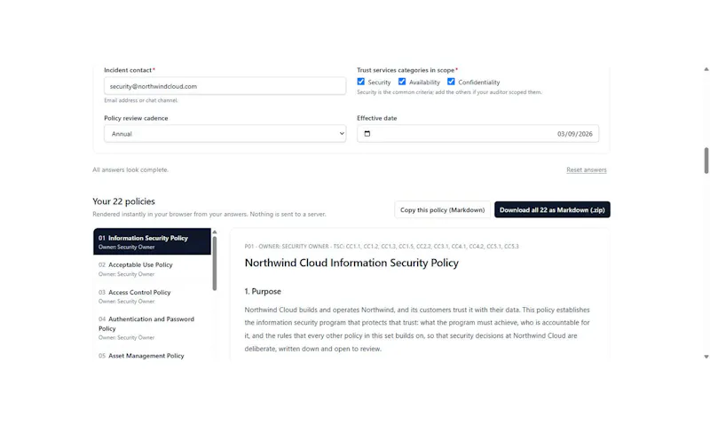 Policyseed screenshot 2