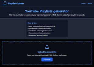 YouTube Playlists generator gallery image