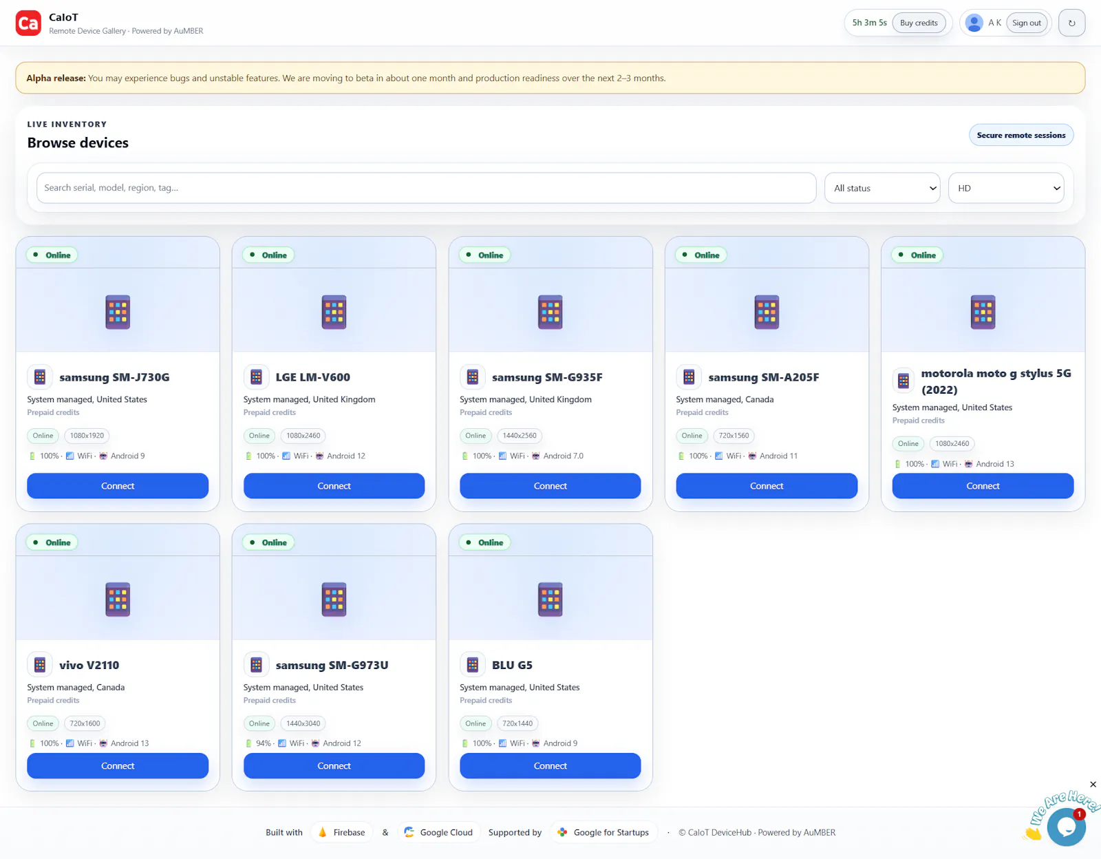 CaIoT DeviceHub screenshot 2