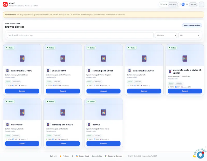 CaIoT DeviceHub screenshot 2