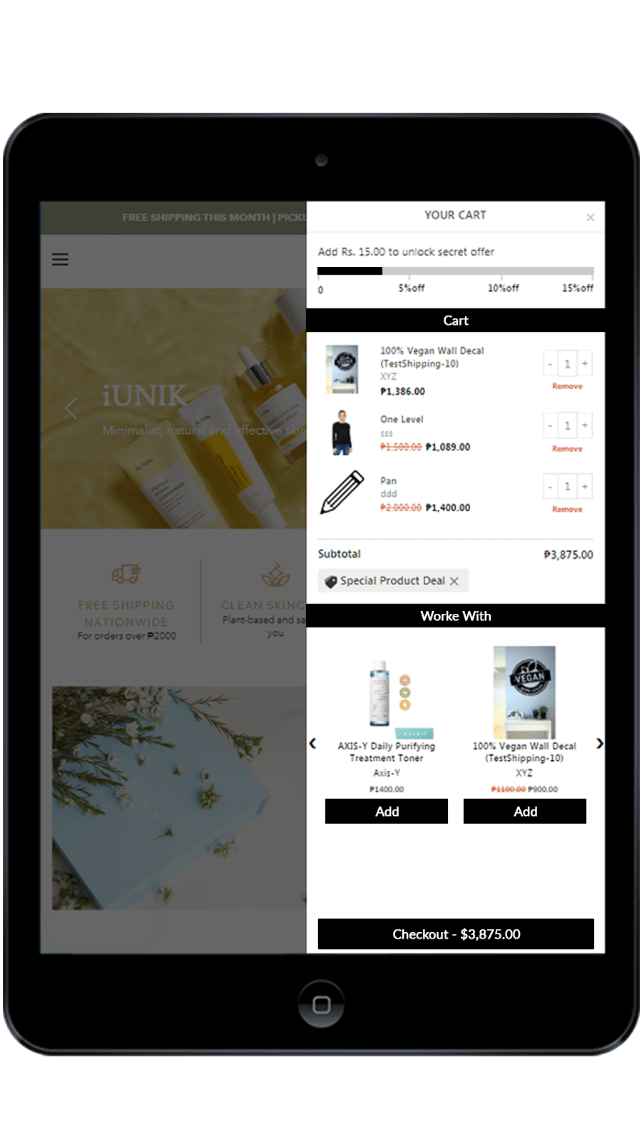 Media Icart Cart Laci keranjang upsell - Di Cart Upsell & Cross Jual Tawaran |CART PAGE |Laci kereta 5