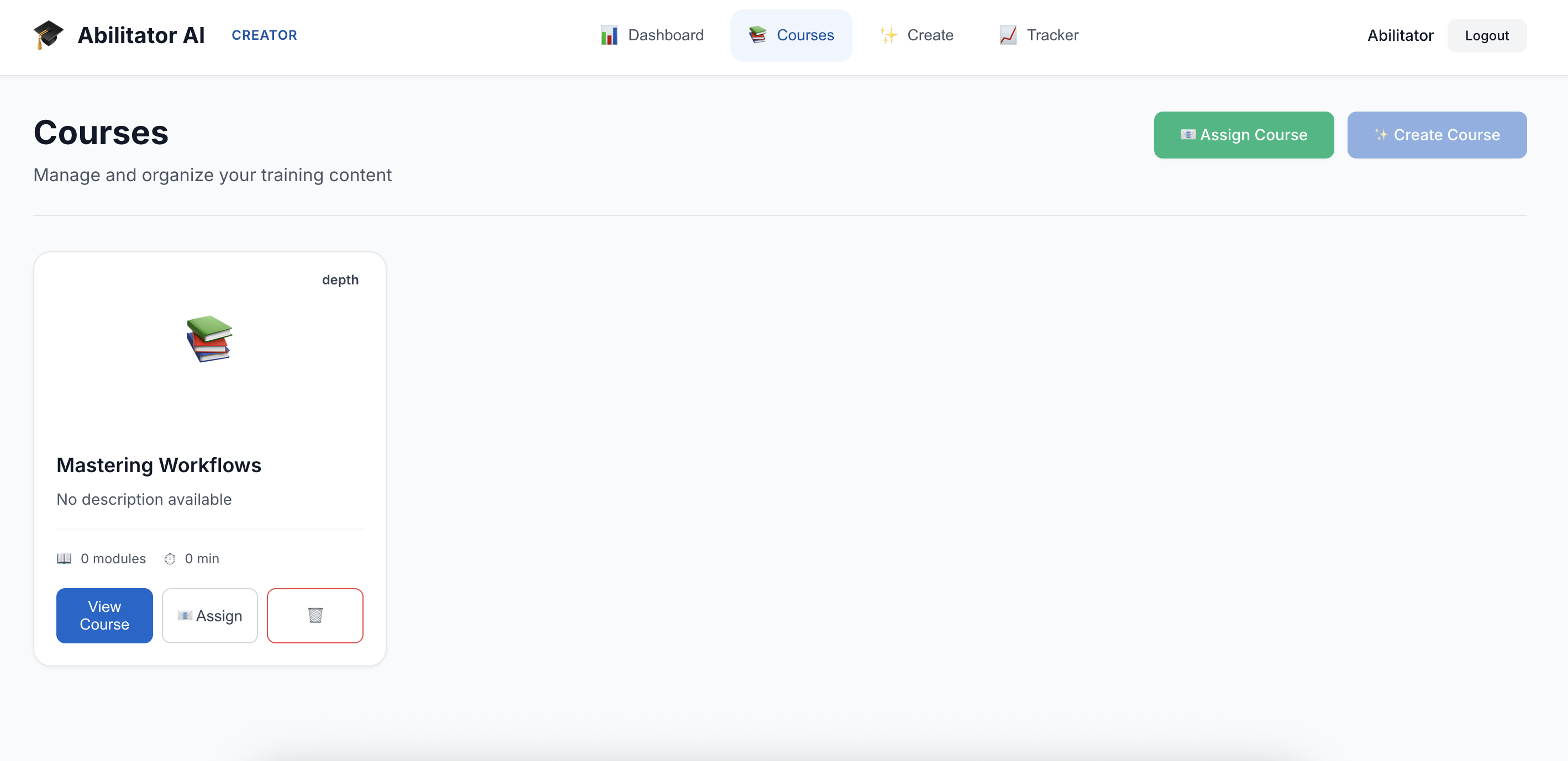 Abilitator AI - Screenshot 2 showing product features and functionality