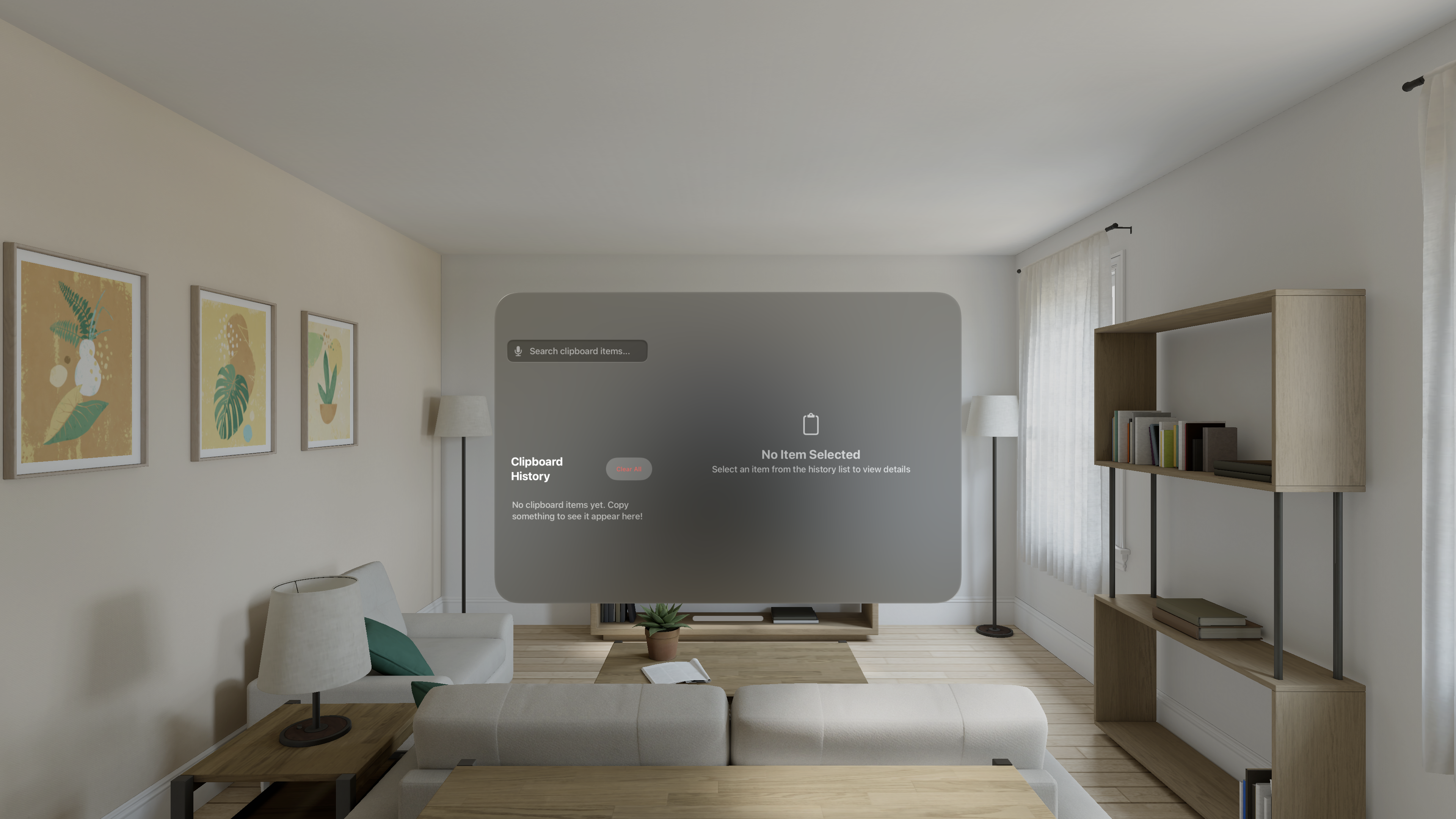 Média Clipdesk - Gestionnaire du presse-papiers spatial pour VisionOS 1