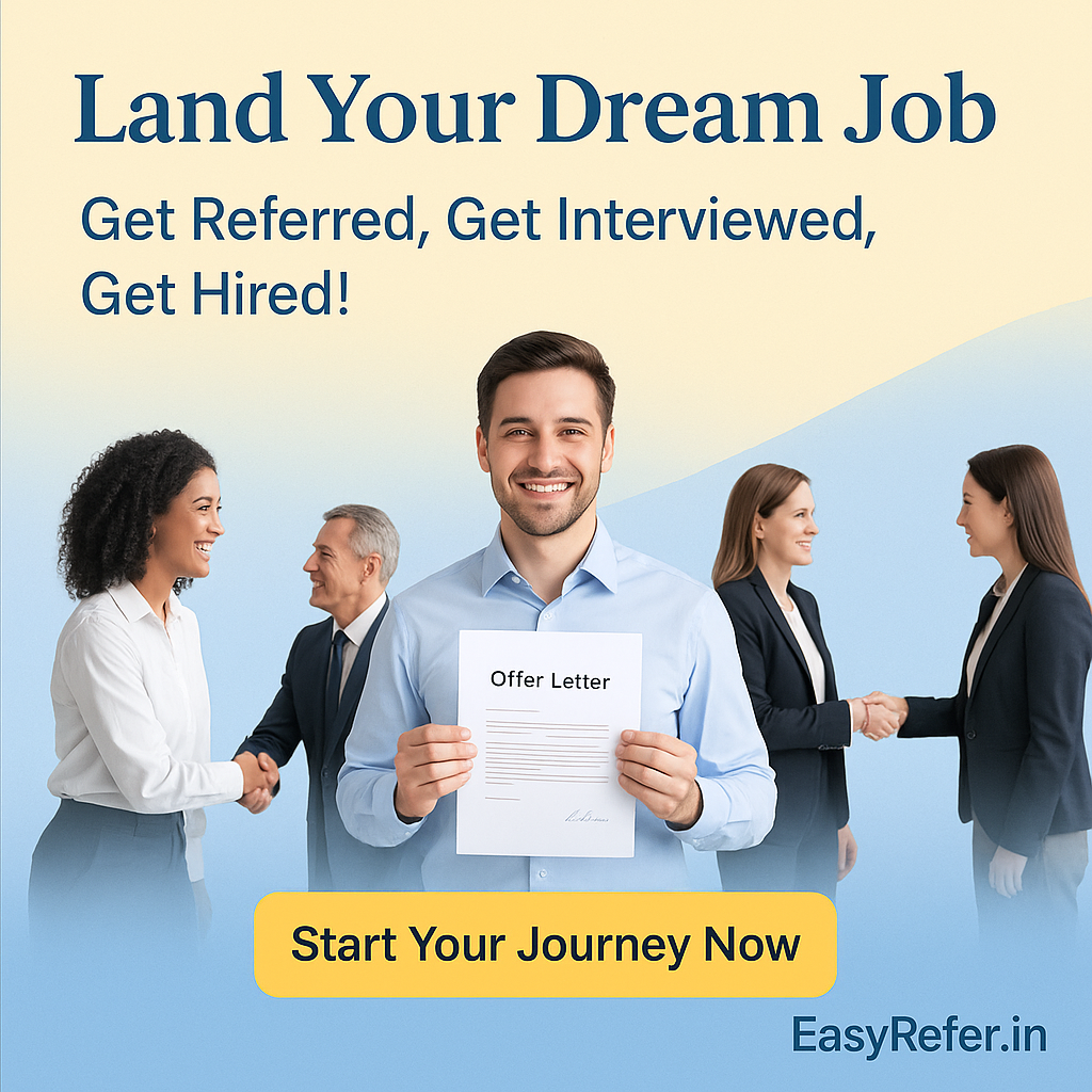 EasyRefer.in - Werden überwiesen.Sich eingestellt lassen.Verdienen Sie durch Beweis für Jobs. Medien 2