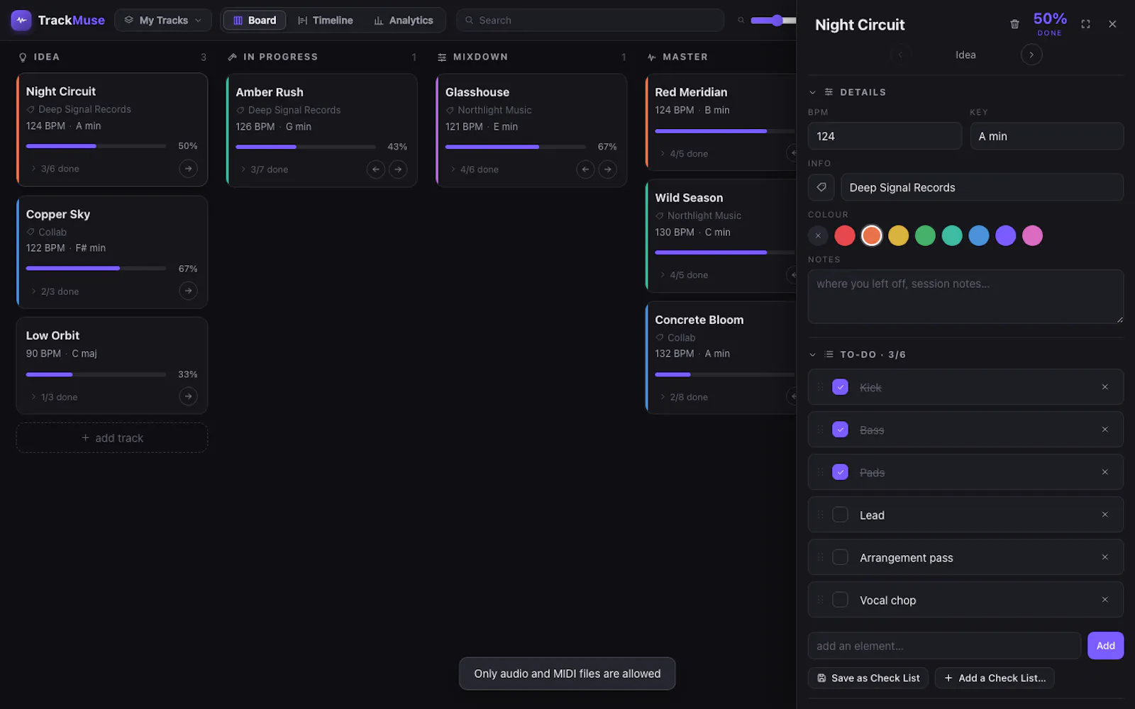 TrackMuse screenshot 1