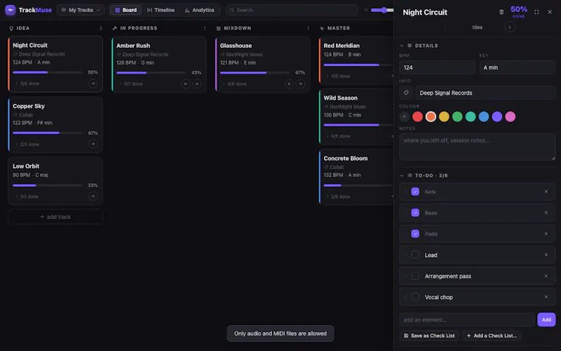 TrackMuse screenshot 1