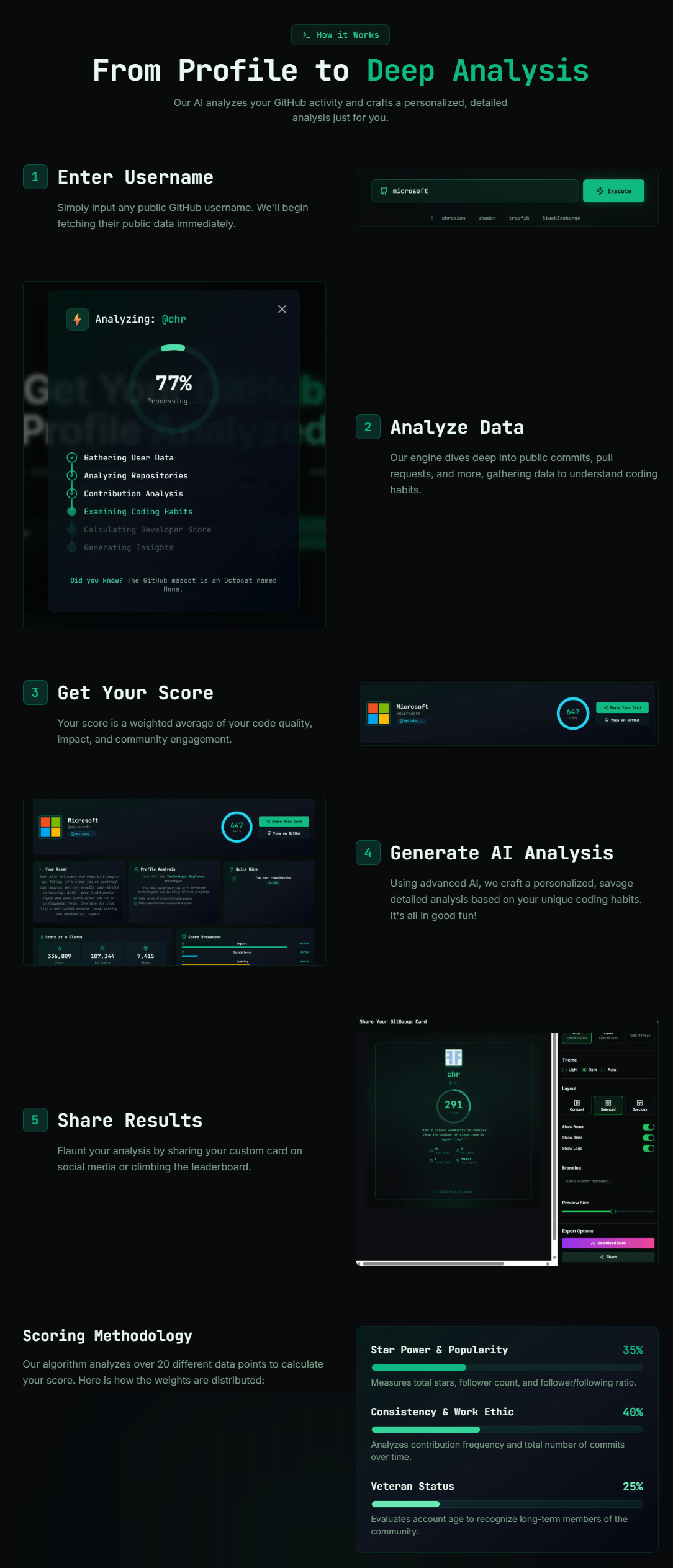 GitGauge — GitHub Profile Analyzer  gallery image