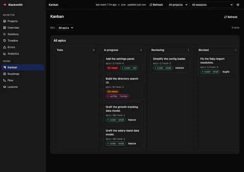 Blacksmith - An autonomous agent factory screenshot 3