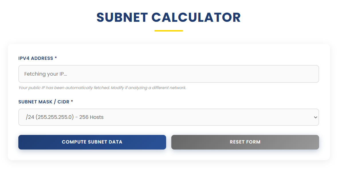 Subnet Calculator | Ease Tools gallery image