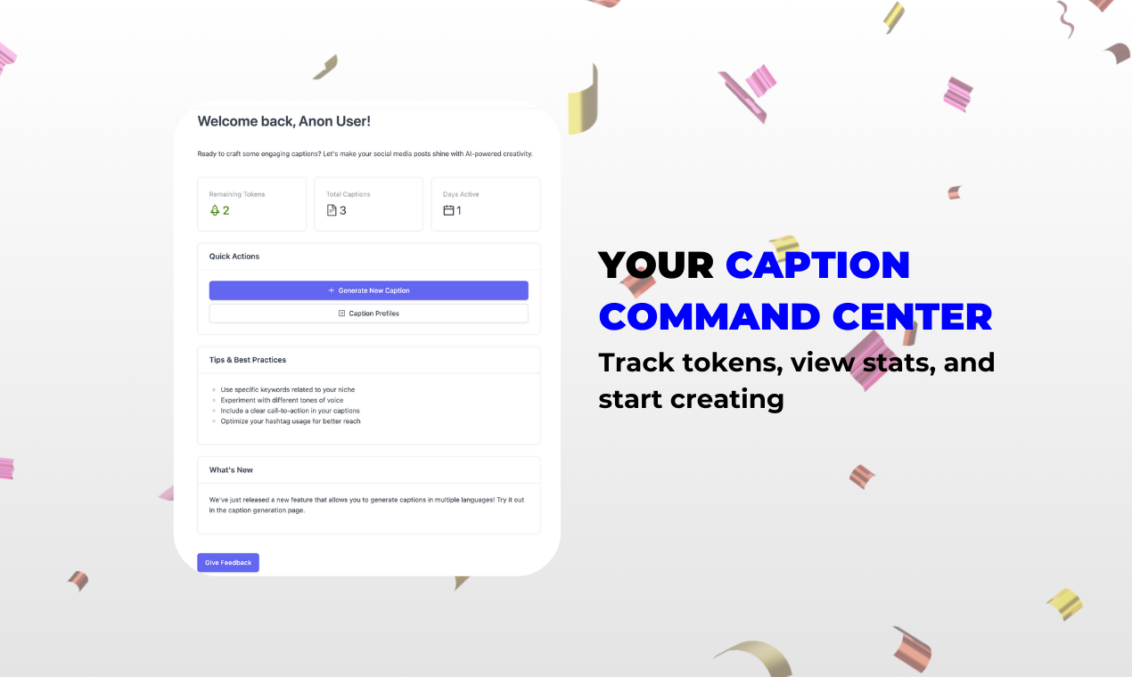 Bijschriftcrafterai - AI-aangedreven Instagram Caption Generator voor makers media 2