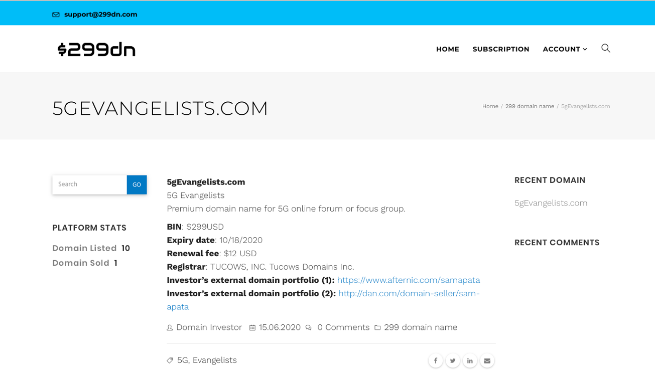299dn.com - Sell domain name faster gallery image