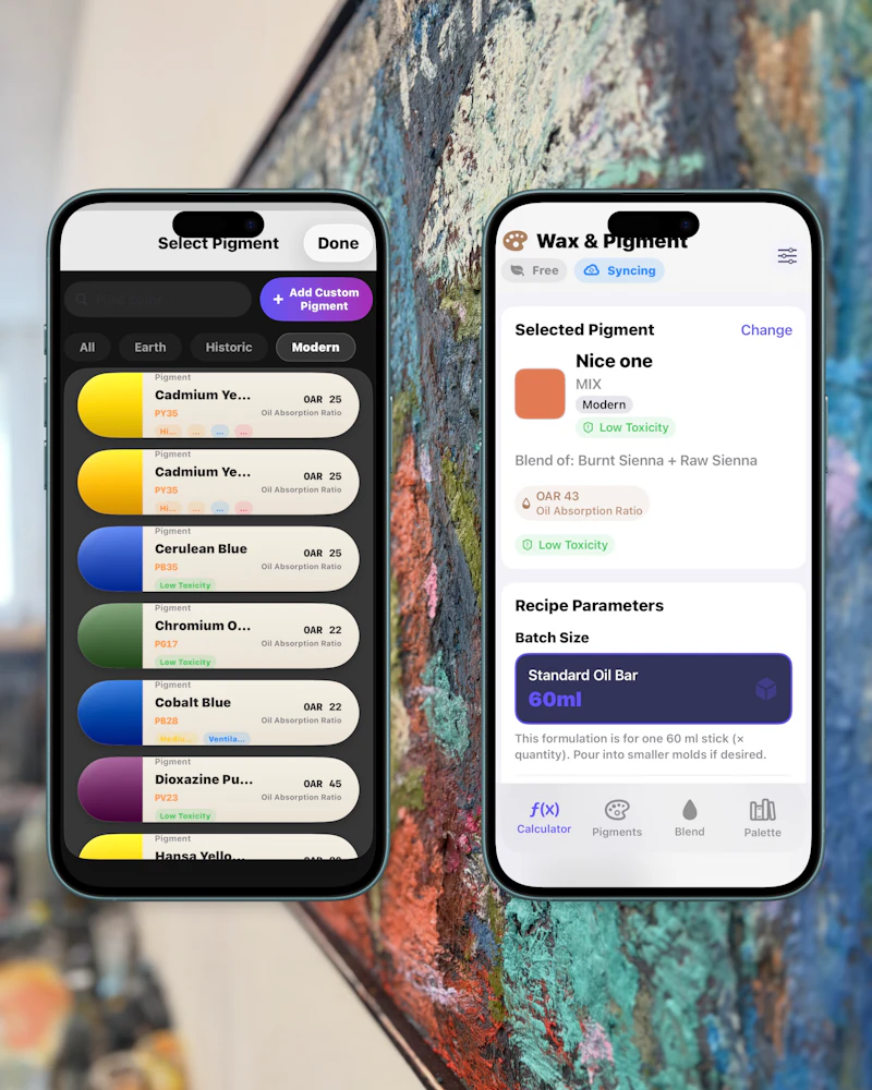 Wax&Pigment - Artist Oil Bar Calculator screenshot 6