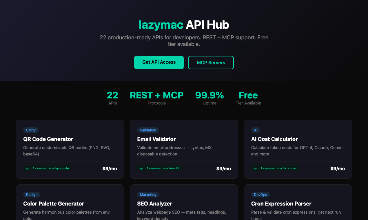 lazymac API Hub gallery image