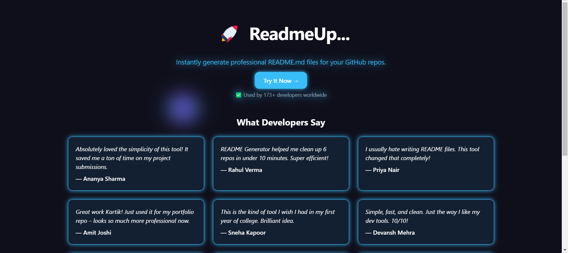 ReadMeup - สร้างไฟล์ readme มืออาชีพทันทีสำหรับ gitHub ของคุณ media 2