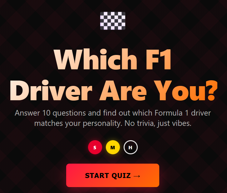 Which F1 Driver Are  You
