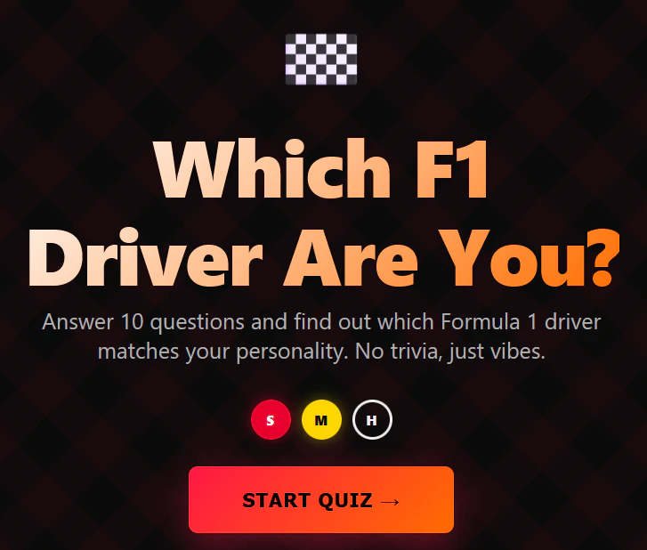 Which F1 Driver Are  You logo