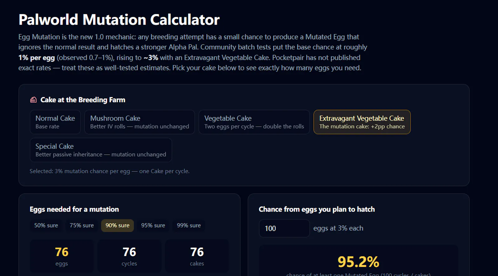 PalWorld Calculator screenshot 1